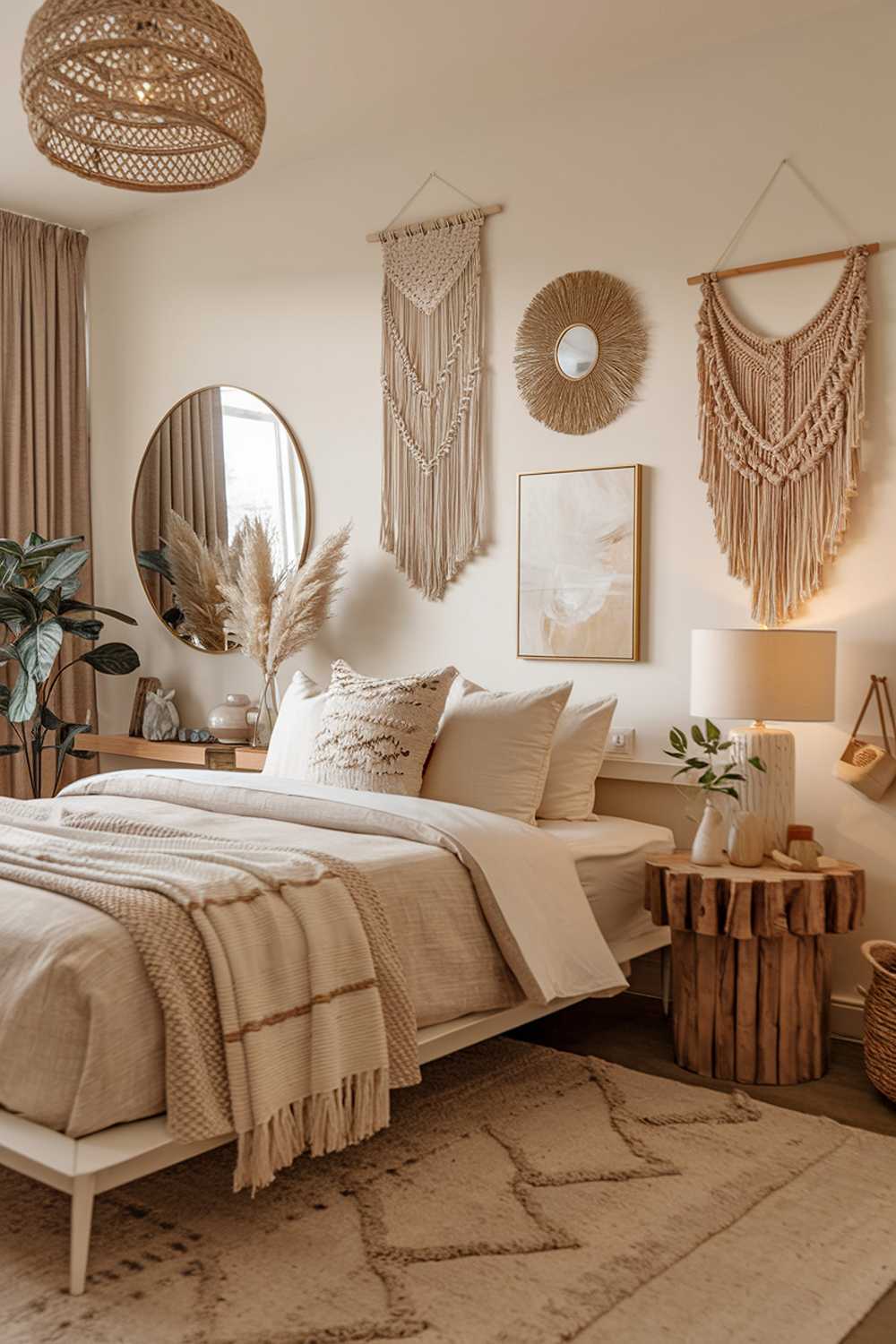 A modern Boho bedroom decor